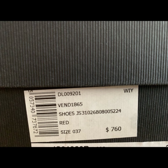 NEVER WORN WITH BOX Jill Sander Red Heels, Size 37 - Picture 4 of 6